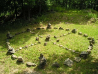 Cérémonie d'une construction d'une Roue de Médecine